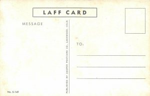 1950s Comic Laff Card Postcard My Dear I'm Just Wild About Men