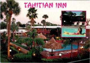 Tampa, FL Florida  TAHITIAN INN  Pool~Tiki Huts  POLYNESIAN HOTEL  4X6 Postcard