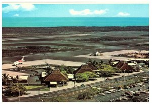 Keahole Airport Kona Big Island Hawaii Vintage 1970s Airport Postcard