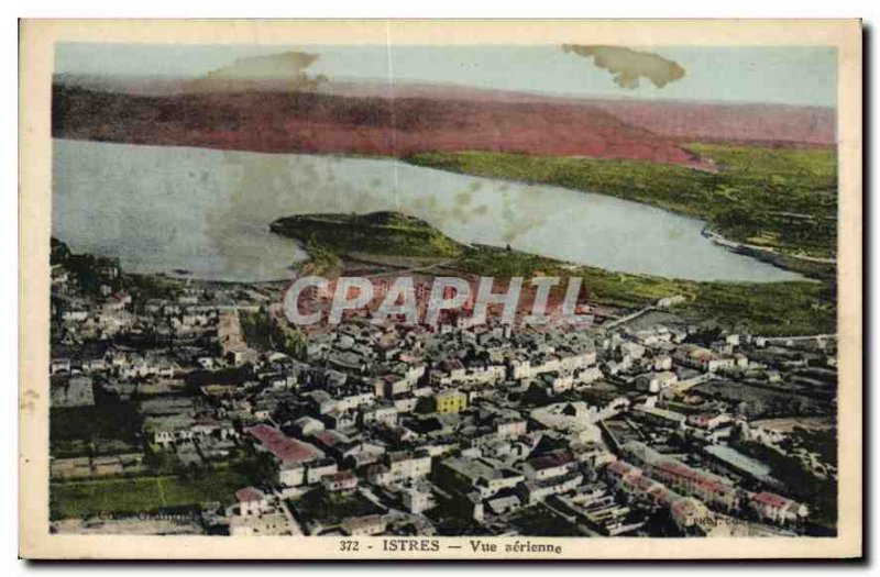 Old Postcard Istres Air view