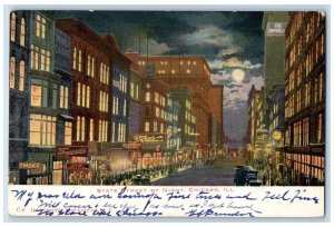 1908 State Street By Night Palace Clothing Chicago Illinois IL Posted Postcard 