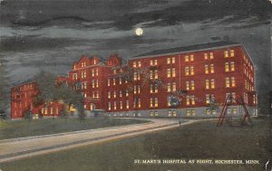 St Marys Hospital  At Night Rochester, Minnesota USA 