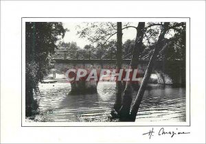 Postcard Modern Biches (Nievre) website Fleury Bridge on Aron