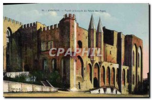 Old Postcard Avignon Main facade of the Palace of the Popes