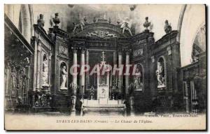 Old Postcard Evaux les Bains The choir of & # 39eglise