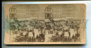 3110237 USA Traffic on State Street Chicago 1893 y STEREO PHOTO