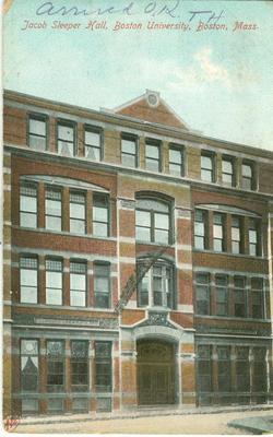 Jacob Sleeper Hall, Boston University, Boston, Mass 1908 ...