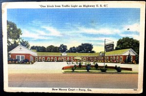 Vintage Postcard 1930-1945 New Mecca (Motor) Court, Perry, Georgia (GA)