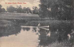 Marion Iowa Indian Creek, Divided Back Vintage Postcard U13495