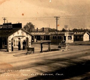 RPPC Penfolds Powerine Gas Service Station Fort Lupton CO Postcard F15