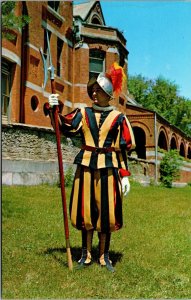 Vtg Rutland Vermont VT Wilson Castle Swiss Guard in Uniform Postcard