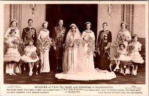 RPPC Wedding of Duke and Duchess of Gloucester, Royalty Vintage Postcard Z14