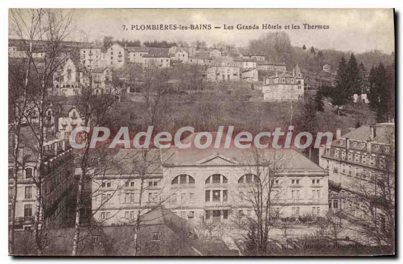 Old Postcard Plombieres Les Bains Great Hotels And Spa