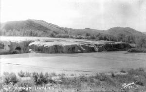 Hot Springs Terraces 1940s Yellowstone Wyoming RPPC Photo Postcard Sanborn 5463