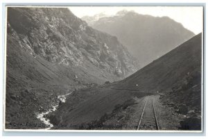 c1930's Cordillera Los Andes Nacimiento Del Juncal Chile RPPC Photo Postcard