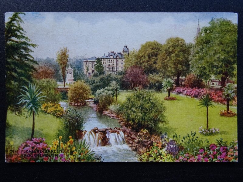 Dorset 2 x BOURNEMOUTH by artist Quinton c1950s Postcard by J. Salmon