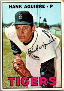 1967 Topps Baseball Card Hank Aguirre Detroit Tigers sk2269