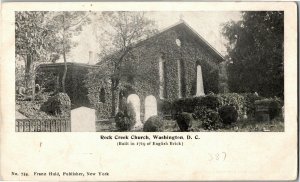 Rock Creek Church, Washington Undivided Back Vintage DC Postcard K23