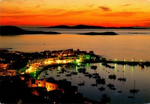 Greece Mykonos At Night