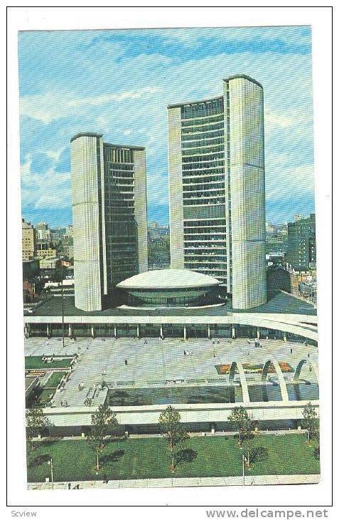 Toronto City Hall And Nathan Phillips Square, Toronto, Ontario, Canada, 40-60s