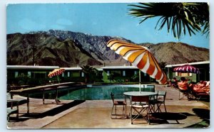 PALM SPRINGS, CA California ~ Roadside ~ BONAIRE VILLAGE & POOL  c1950s Postcard