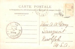 Mauresquews sur les terrasses Alger Egypt, Egypte, Africa 1907 Missing Stamp 