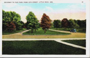 Driveway To Fair Park From 12th Street Little Rock Arkansas Postcard C198