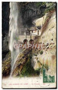 Old Postcard Gorges Du Loup La Cascade