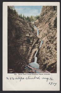 Colorado SEVEN FALLS South Cheyenne Canon 1909 ~ DB