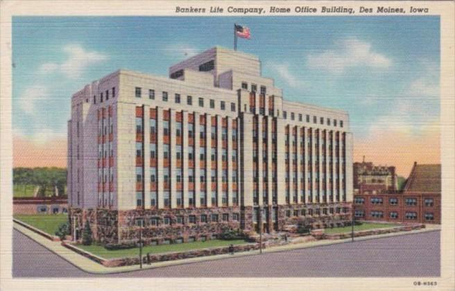 Iowa Des Moines Bankers Life Company Home Office Building 1941 Curteich