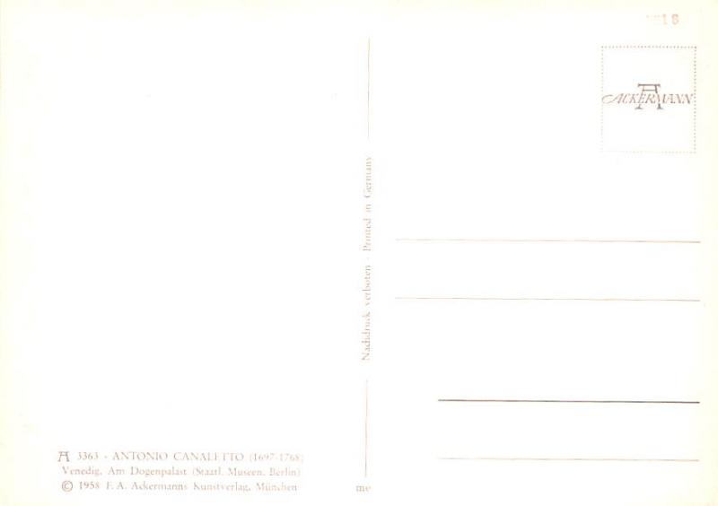 A Canaletto - Venedig, Am Dogenpalast, Berlin