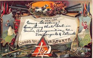 1906 New York NY Von Lengerke & Detmold Sporting Goods Advertising Postcard