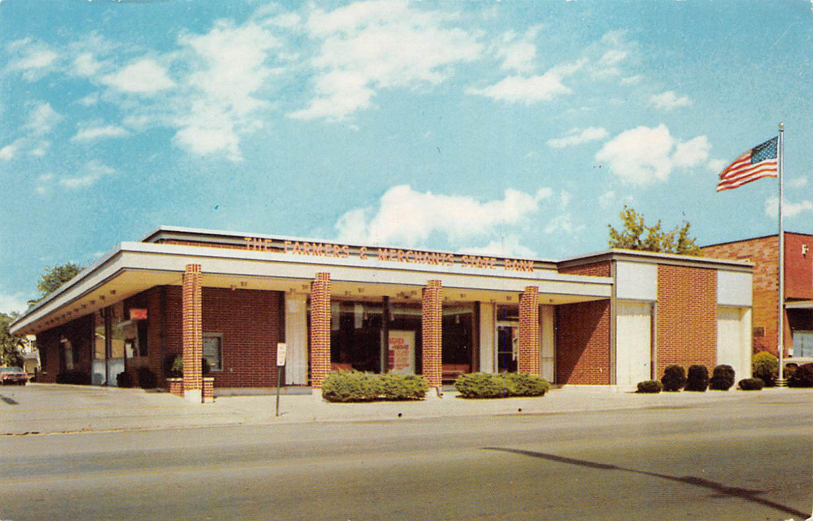 Farmers & Merchants State Bank Archbold Ohio Archbold Ohio 1960s Postcard The Farmers & Merchants State Bank