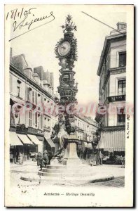 Postcard Old Clock Amiens Dewailly
