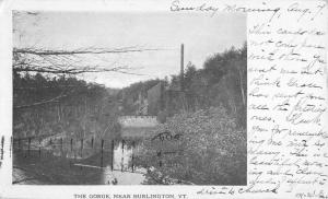 Burlington Vermont Gorge Birdseye View Private Mail Antique Postcard K63373