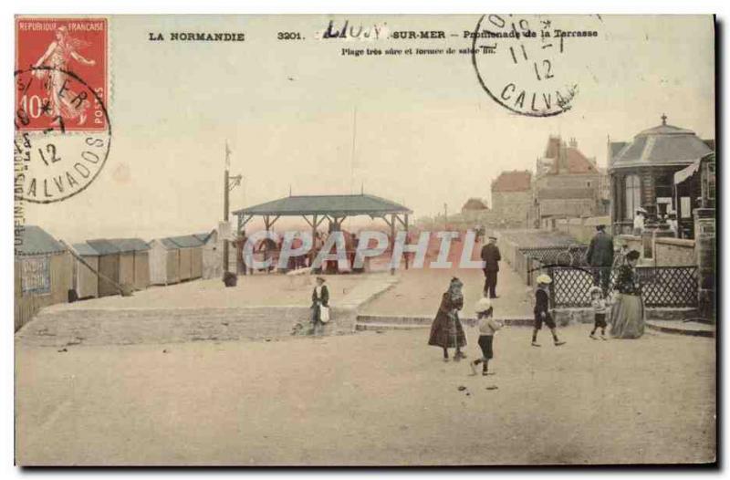 Old Postcard Luc Sur Mer Promenade deck