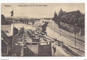 OTTAWA , Ontario , 1900-10s ; Rideau Canal Locks & Alexander Bridge