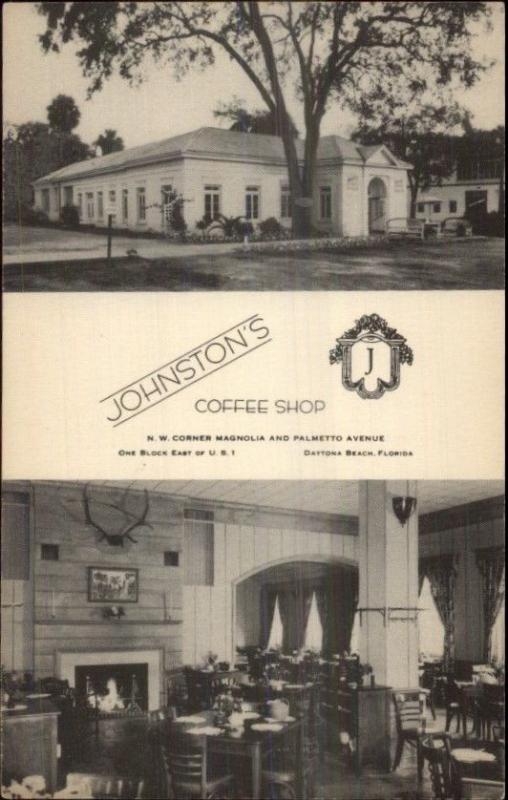 Daytona Beach FL Johnston's Coffee Shop Postcard