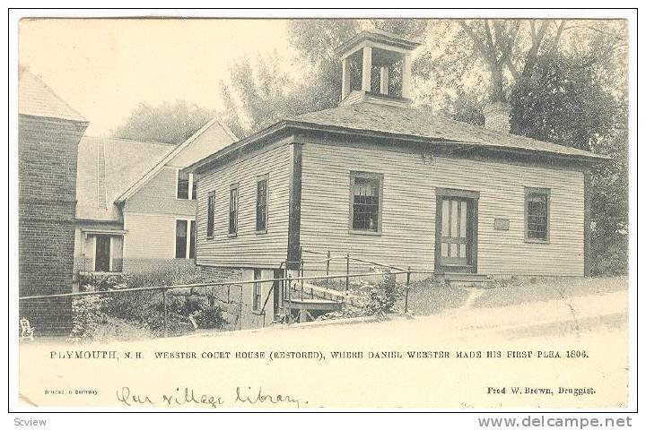 Webster Court House (Restored), Plymouth, New Hampshire, PU-1906