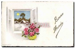 Old Postcard Fantasy Flowers