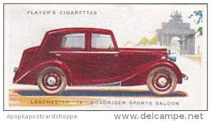 Player Cigarette Card Motor Cars 2nd Series No 27 Lanchester 14 Roadrider Spo...