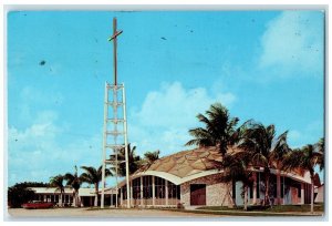 1969 First Methodist Church Street Avenue Riviera Beach Florida Vintage Postcard