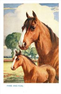 9546   Horse  Mare and Foal , artist signed Whydale