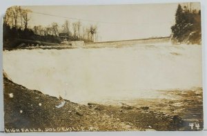 Rppc Dolgeville NY High Falls c1911 to Fultonville Real Photo Postcard 018