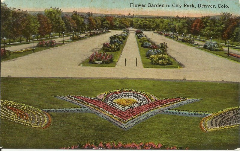 Denver, Colo., Flower Garden In City Park