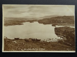 Wales BETTW-Y-COED Elsi Lake showing Boat Landing Stage - Old RP Postcard