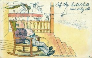 Artist impression Comic Humor Mosquito man porch rocker Oglivie 1907 5885