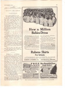 (2) Babies Clothes, Oil Heaters, McCalls Magazine Advertisement Nov 1914