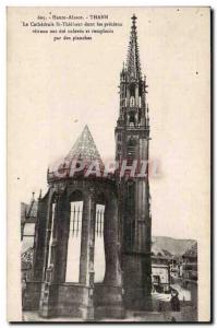 Thann Old Postcard The cathedral St Thiebaut whose stained glass windows were...