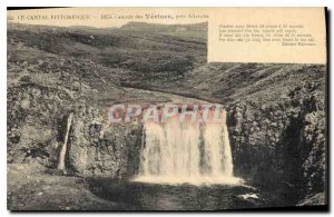 Old Postcard Cantal Picturesque Waterfall Verines near Allanche